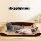 Waggle Cat Scratch Lounge Nail Scraper Scratch Pad Pet Sofa Bed with Catnip for Cats