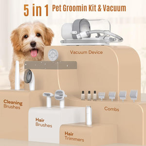 Waggle's 5 in 1 Pet Vacuum Grooming kit