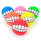 Dog Chewing Rubber Ball Squeaky Cleaning Tooth Toy BULK - PACK OF 10